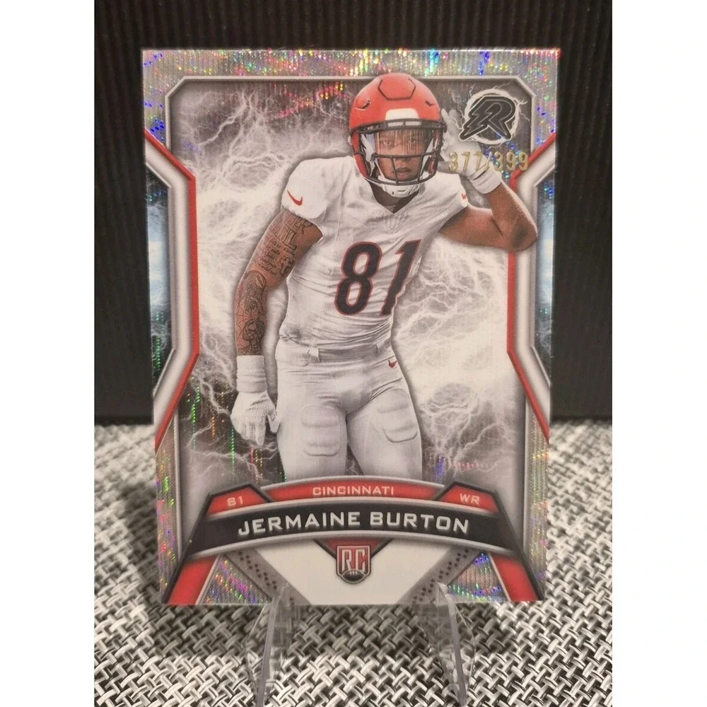 2024 Topps Jermaine Burton 118 Resurgence Surge Refractor /399 RC Bengals